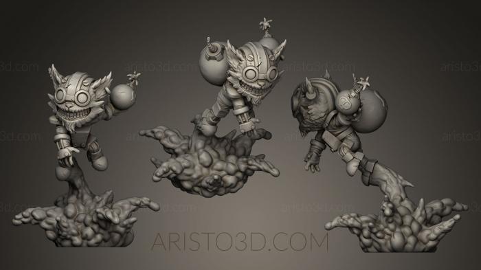 Figurines heroes, monsters and demons (STKM_0408) 3D model for CNC machine